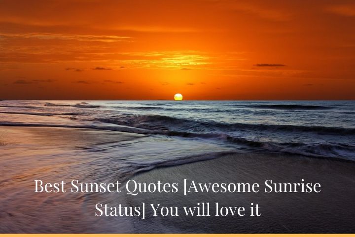 Quotes about sunset and love