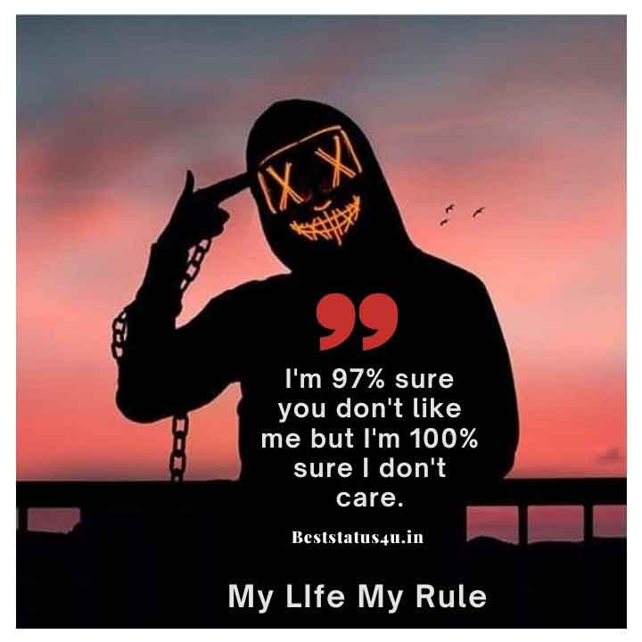 My Life My Rules Quotes (New Whatsapp Status for My Rule) Genuine Rule