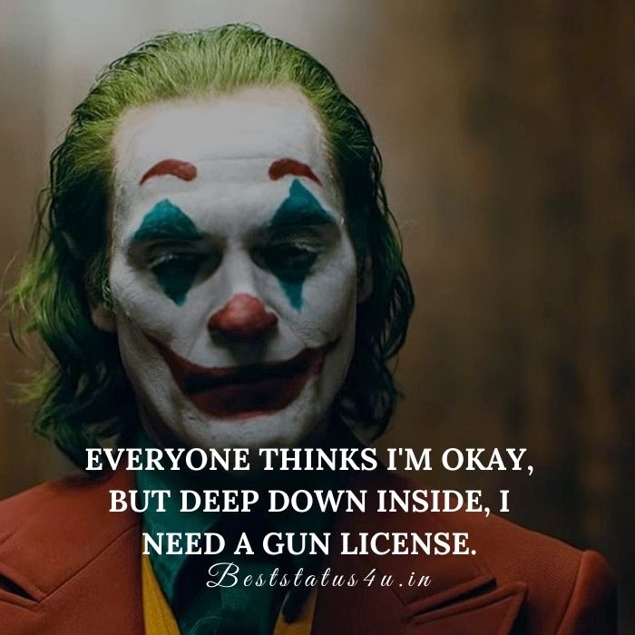 Best Deep Joker Quotes [Joker Attitude Status] Joker Sad Status